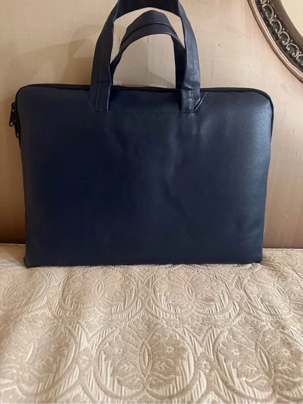 Men's Navy Laptop Briefcase - Sleek Professional Carry Case